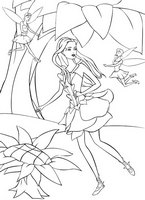kolorowanki Barbie Wróżkolandia, ang. Barbie Fairytopia, malowanka wróżka, obrazek dla dziewczynek, kolorowanka do wydruku numer  1